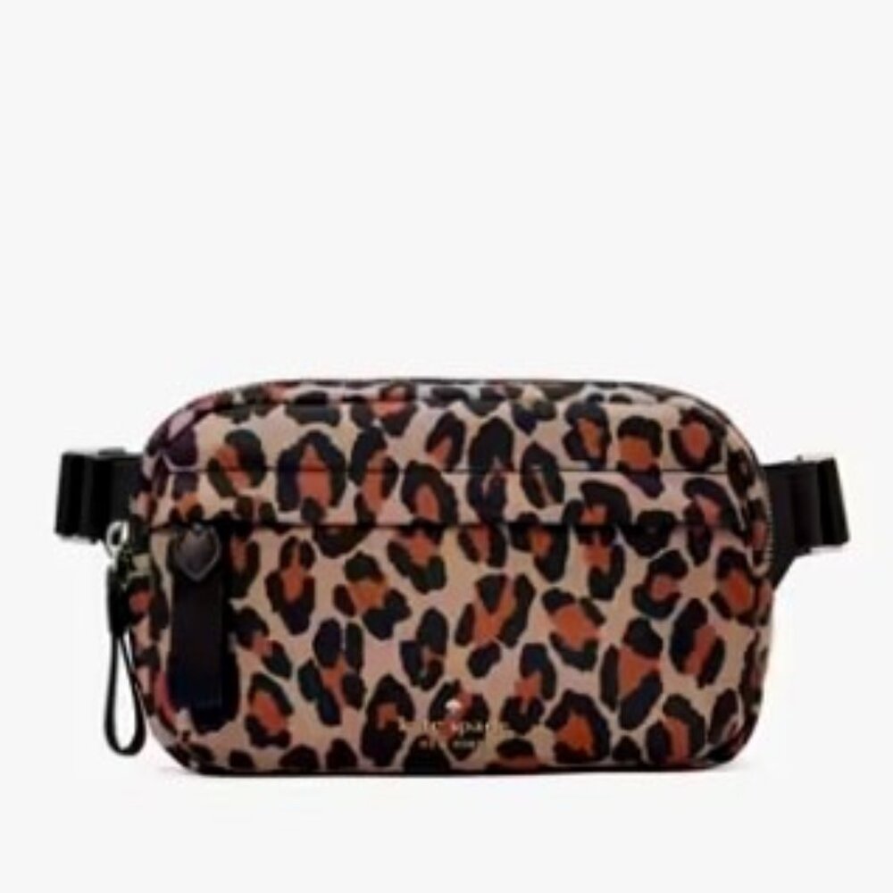 ♠️Kate Spade Chelsea Spotted Leopard Nylon Belt Bag NWT